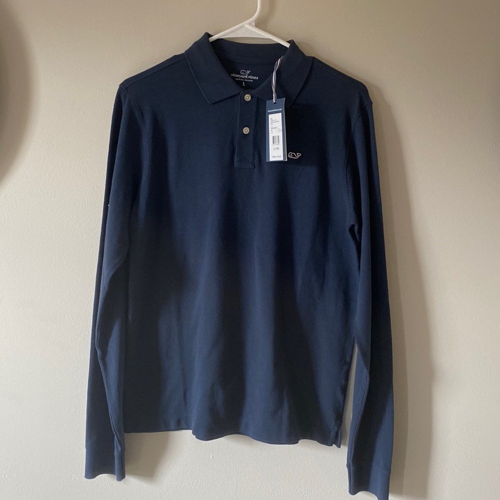 Vineyard Vines Navy long sleeve polo shirt